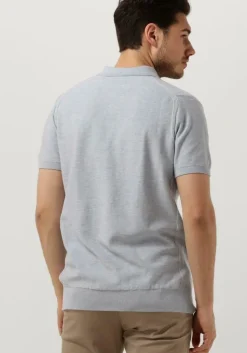 blauwe dstrezzed polo mercury s/s polo melange slub