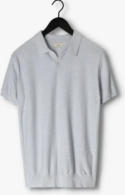 blauwe dstrezzed polo mercury s/s polo melange slub