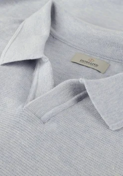 blauwe dstrezzed polo mercury s/s polo melange slub