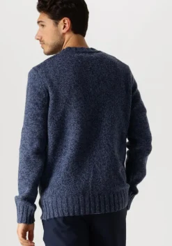 blauwe dstrezzed trui per crewneck