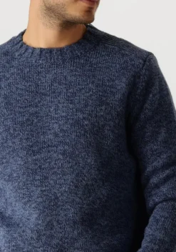 blauwe dstrezzed trui per crewneck