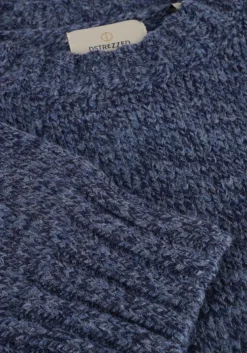 blauwe dstrezzed trui per crewneck