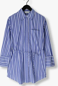 blauwe edited mini jurk deloris dress