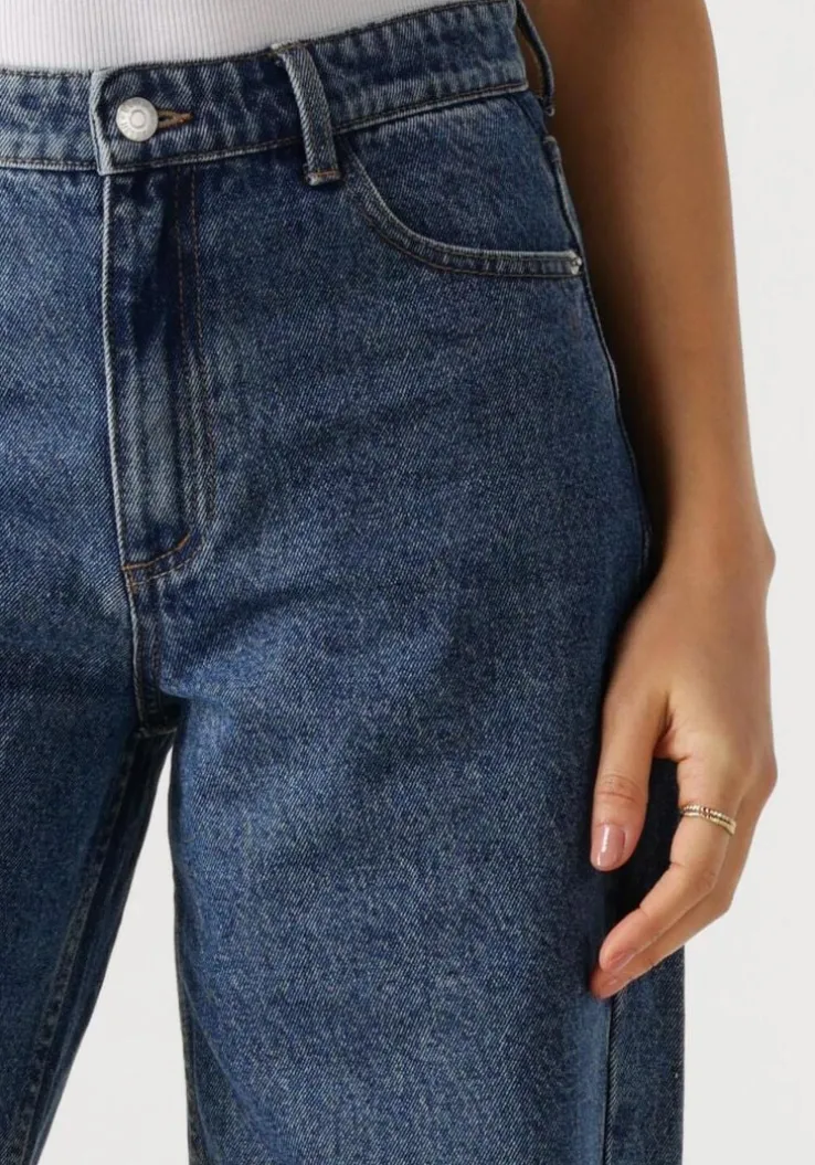 blauwe edited mom jeans mathilda denim trousers