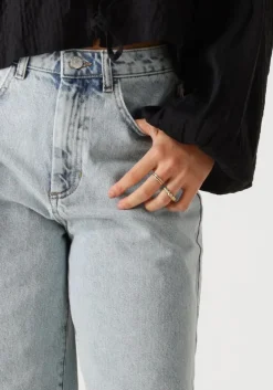 blauwe edited shorts addison denim shorts