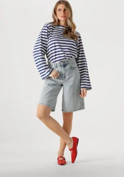 blauwe edited shorts addison denim shorts