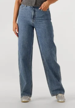 blauwe edited straight leg jeans theodora denim