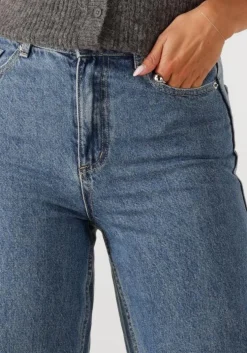 blauwe edited straight leg jeans theodora denim