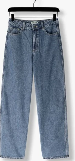 blauwe edited straight leg jeans theodora denim