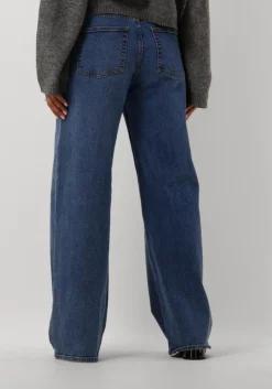 blauwe edited straight leg jeans kaya jeans