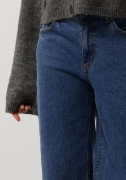 blauwe edited straight leg jeans kaya jeans