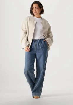 blauwe edited wide jeans mabel denim trousers
