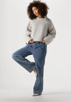 blauwe edited wide jeans mabel denim trousers