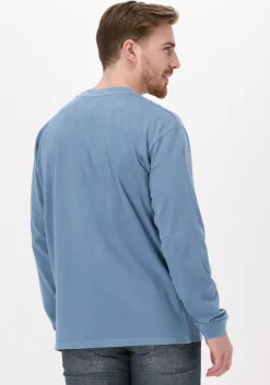 blauwe edwin polo / t-shirt hanadorobo v natural ts ls