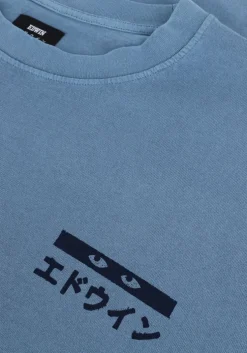 blauwe edwin polo / t-shirt hanadorobo v natural ts ls