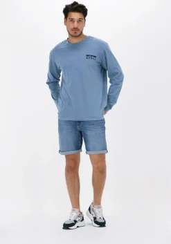 blauwe edwin polo / t-shirt hanadorobo v natural ts ls