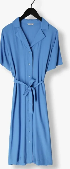 blauwe envii midi jurk enpinenut ss dress