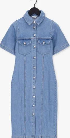 blauwe envii midi jurk enmass ss dress 6863