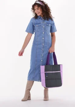 blauwe envii midi jurk enmass ss dress 6863