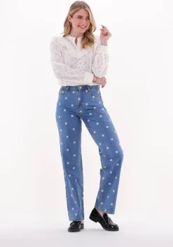 blauwe envii wide jeans enbree jeans emb 6863