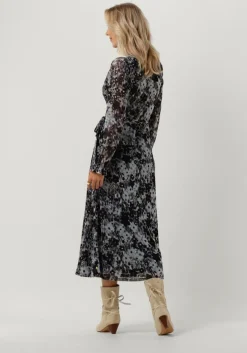 blauwe fabienne chapot midi jurk natasja mesh dress