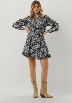 blauwe fabienne chapot mini jurk daila broderie dress 102