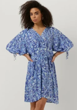 blauwe fabienne chapot mini jurk clipper dress 101