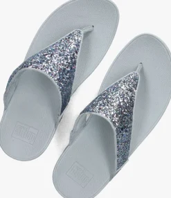 blauwe fitflop slippers lulu glitter toe-post