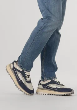 blauwe floris van bommel lage sneakers sfm-10172 de gripper