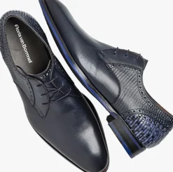 blauwe floris van bommel nette schoenen sfm-30361 de stapper
