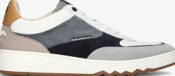 blauwe floris van bommel lage sneakers sfm-10143 de kupster