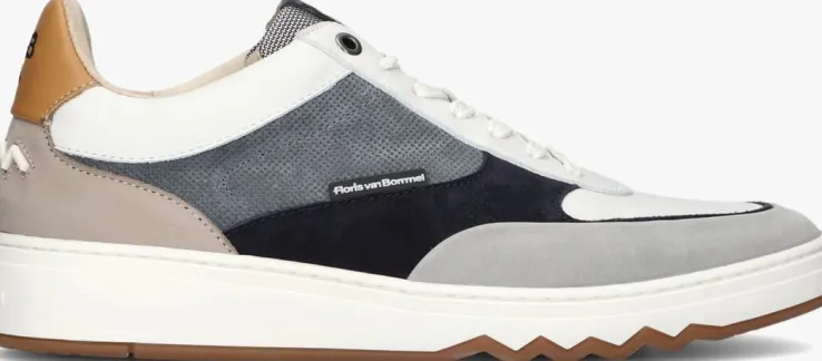 blauwe floris van bommel lage sneakers sfm-10143 de kupster