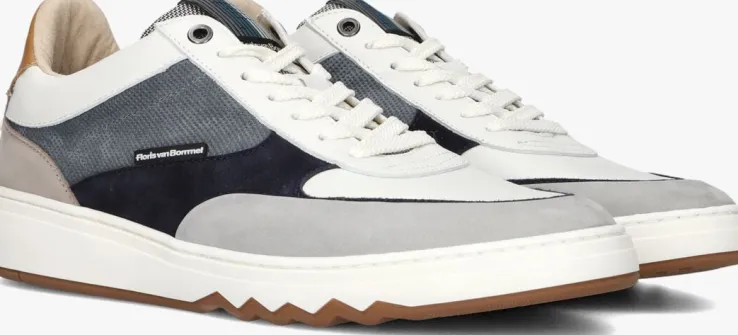 blauwe floris van bommel lage sneakers sfm-10143 de kupster