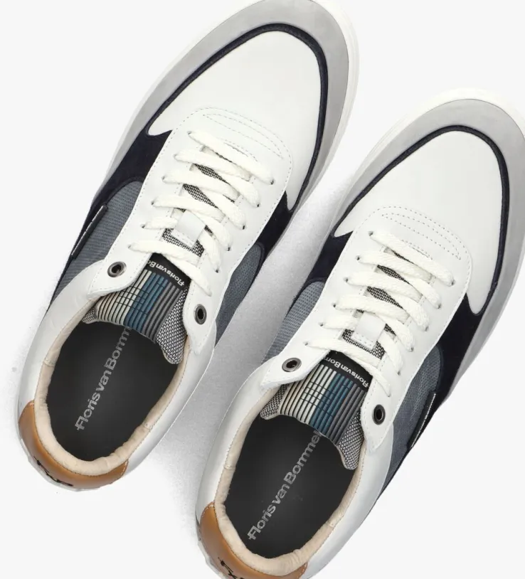 blauwe floris van bommel lage sneakers sfm-10143 de kupster