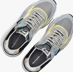 blauwe floris van bommel lage sneakers sfm-10136 de zager