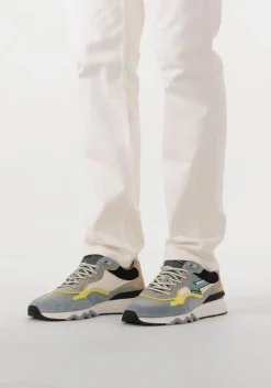 blauwe floris van bommel lage sneakers sfm-10136 de zager