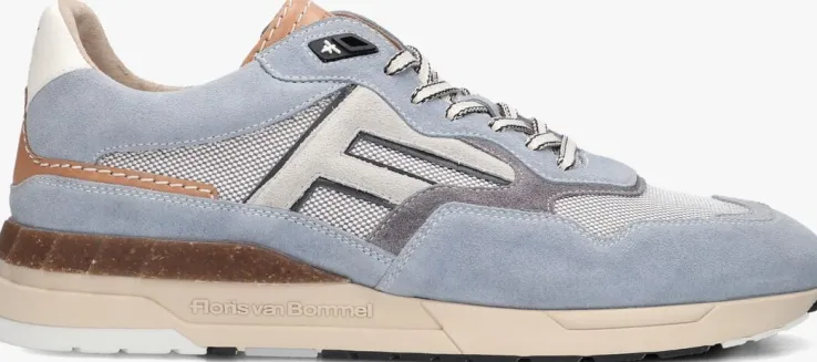 blauwe floris van bommel lage sneakers sfm-10153 de runner