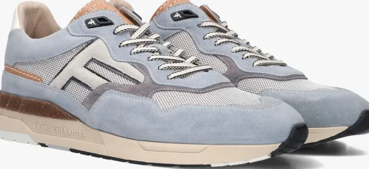 blauwe floris van bommel lage sneakers sfm-10153 de runner