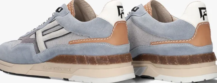 blauwe floris van bommel lage sneakers sfm-10153 de runner