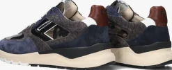 blauwe floris van bommel lage sneakers sfm-10154 de treener