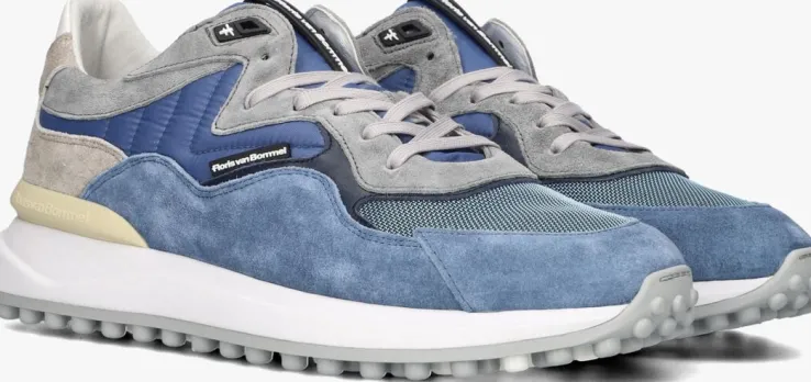 blauwe floris van bommel lage sneakers sfm-10152