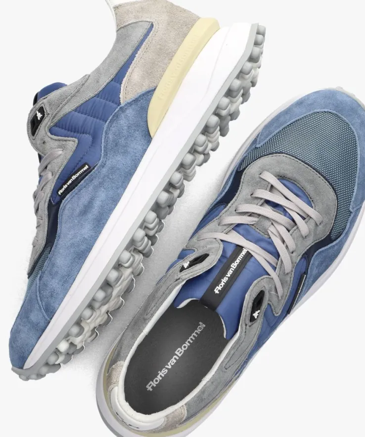 blauwe floris van bommel lage sneakers sfm-10152