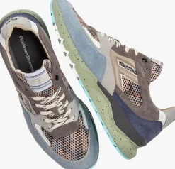 blauwe floris van bommel hoge sneakers sfm-10154 de treener