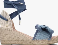blauwe fred de la bretoniere espadrilles eve bow