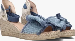 blauwe fred de la bretoniere espadrilles eve bow