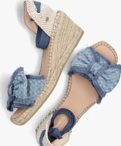 blauwe fred de la bretoniere espadrilles eve bow