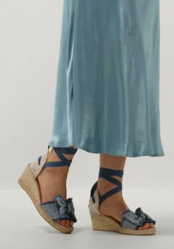 blauwe fred de la bretoniere espadrilles eve bow