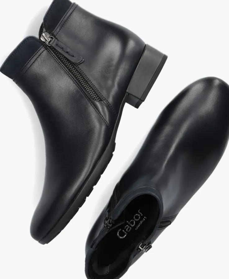 blauwe gabor enkellaarsjes 718