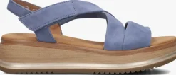 blauwe gabor platte sandalen 746