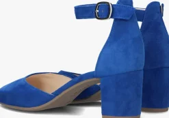 blauwe gabor sandalen met hak 340